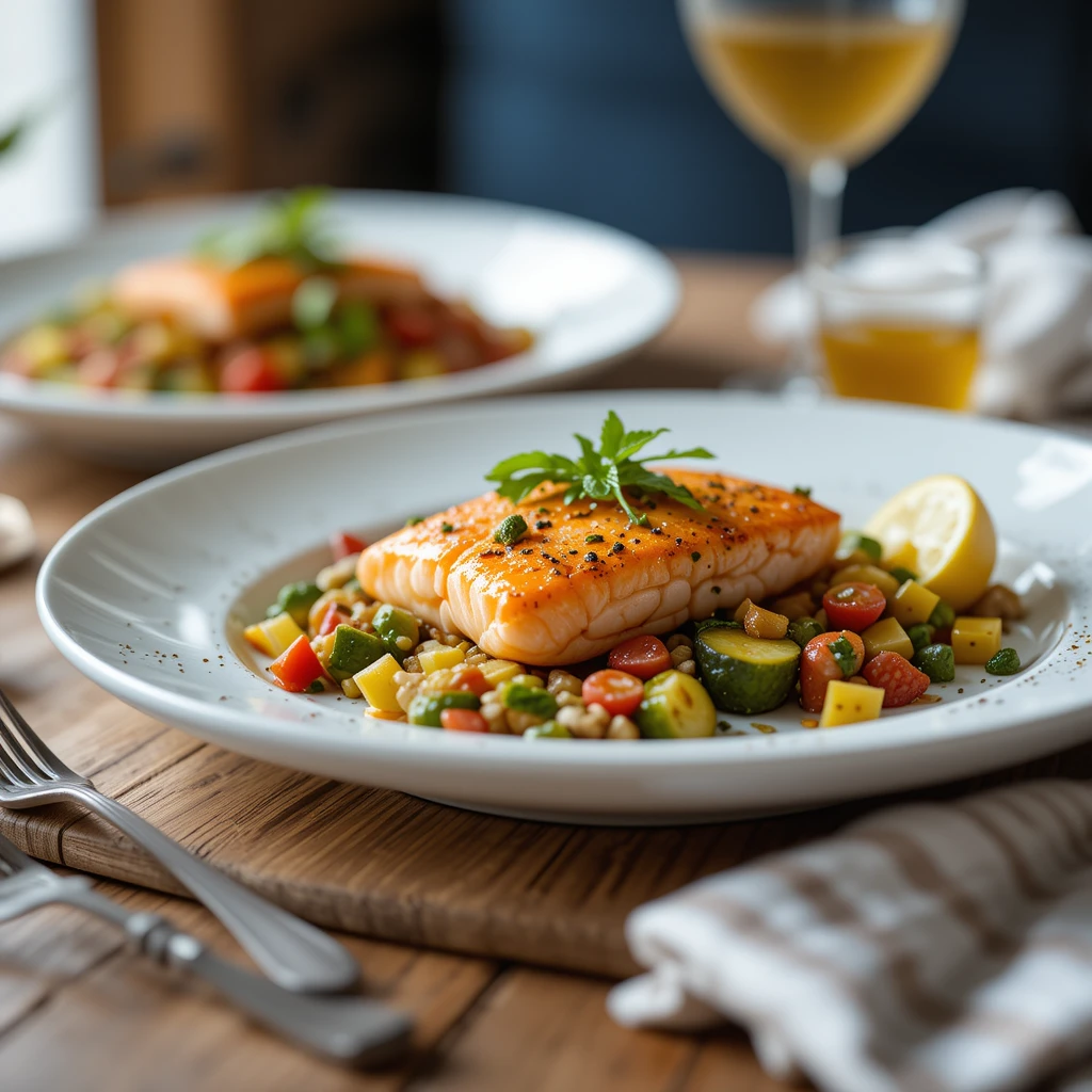 Mediterranes Abendessen: Gesunde Rezepte mit Olivenöl, Gemüse und frischem Fisch